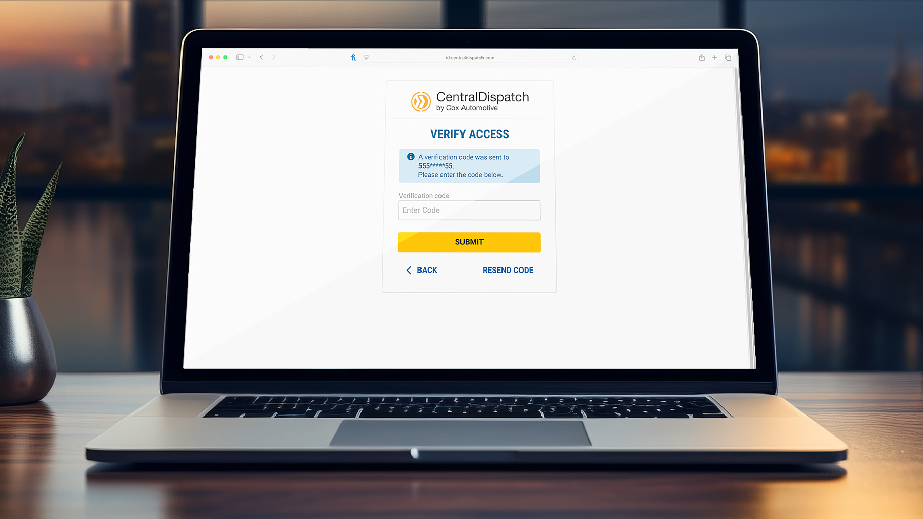 Multi-Factor Authentication of Central Dispatch Accounts