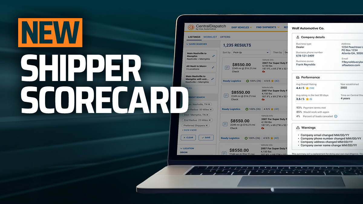 NEW: Access shipper scorecards right from your search results